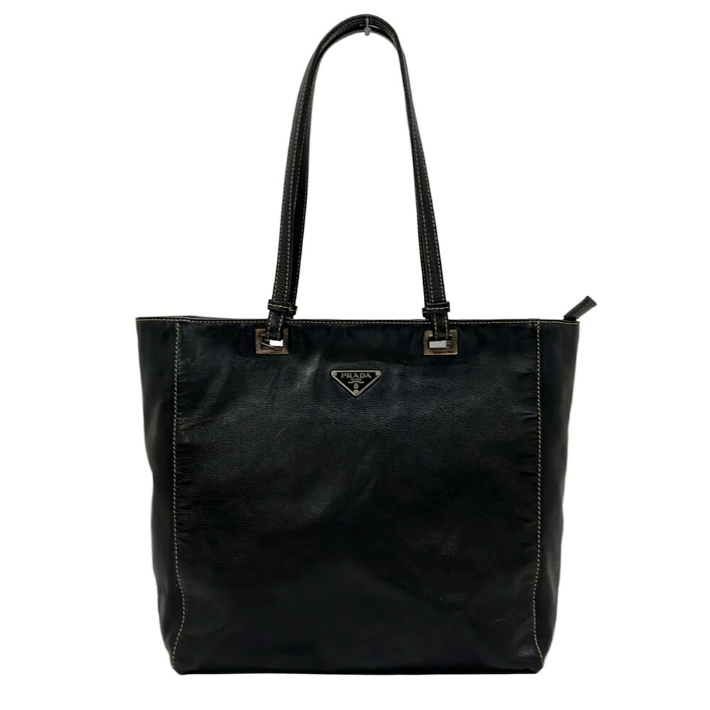 Prada Black Leather Shoulder Bag #357784P76B